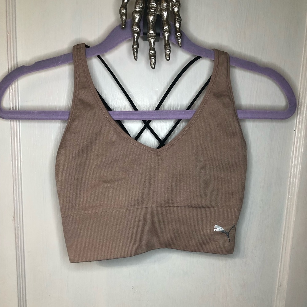 Puma Tan Sports Bra for Comfort and Style